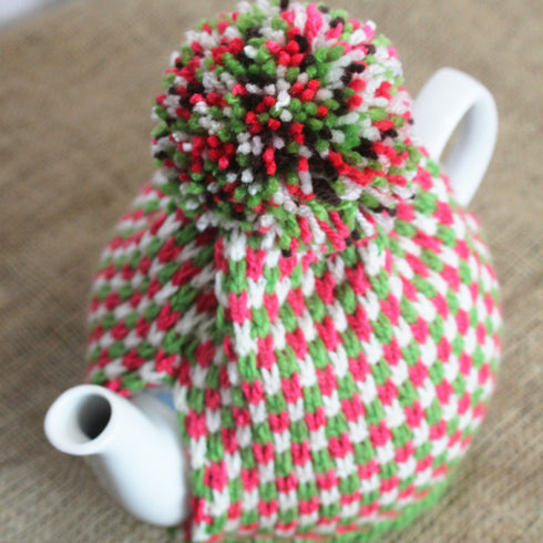 Classic English Tweed Knit Tea Cosy